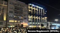 Протести пред Уставниот суд во Србија, 16 јануари 2024 година. 