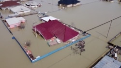 Exclusive RFE/RL Drone Footage Captures Scale Of Flooding As Kazakhstan Says Almost 100,000 Evacuated
