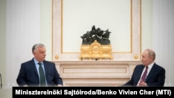 Orbán Viktor miniszterelnök és Vlagyimir Putyin orosz elnök Moszkvában 2024. július 5-én