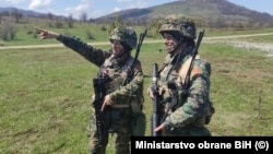 Pripadnice OS BiH tokom vježbe 3. maja 2023.