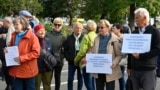 Miting al pensionarilor, octombrie 2022 - fotografie generică. 