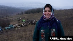 Maria Spinei proprietara stânii de la marginea Teleneuți.