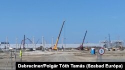 Épül a CATL-akkumulátorgyár a Déli Ipari Parkban, Debrecen közelében 2023. szeptember 7-én