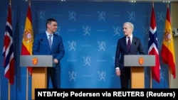 Premijeri Španije i Norveše, Pedro Sančes i Jonas Gar Store, Oslo, 12. april 2024.