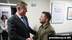 Președinții Ucrainei, Volodimir Zelenski, și României, Klaus Iohannis