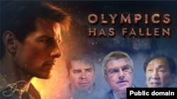 Kép az orosz hátterű befolyásolási csoport által készített, Olympics Has Fallen című filmből