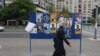 Panou publicitar pentru alegerile locale și europarlamentare din 9 iunie 2024.