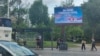 ​​​​​​​Jedan od bilborda u Beogradu sa natpisom "Mi nismo genocidan narod" postavljenih uoči glasanja u Ujedinjenim narodima o rezoluciji o genocidu u Srebrenici, 22. maja 2024.
