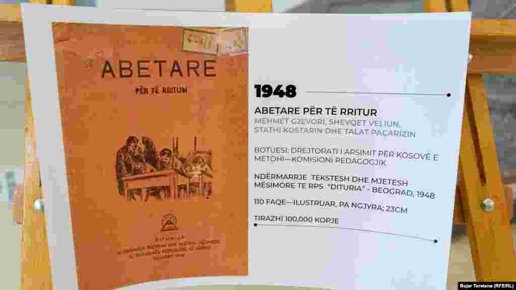 Abetarja e katërt e titulluar “Abetare për të rritun” u botua në vitin 1948 në Beograd. Ajo ishte pa ngjyra me 110 faqe dhe kishte tirazhin prej 100 mijë kopje.