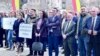 Protesta e personelit akademik në Universitetin e Tetovës, 4 mars 2024.