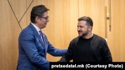 Стево Пендаровски, претседател на Северна Македонија и Володомир Зеленски, претседател на Украина, Тирана, 28.2.2024 година