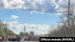 Autoritățile din regiunea seperatistă Transnistra au blocat șoselele din mai multe orașe, 26 aprilie 2022.