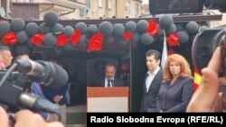Архивска фотографија - Отворање на културниот центар Ванчо Михајлов во Битола на која присуствуваше и тогашниот бугарски премиер Кирил Петков