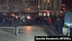 Protest Bišćana na gradskom trgu