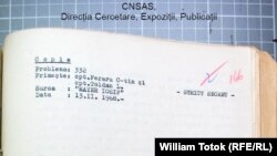 Notă informativă a lui „Mayer Iosif”, în Arhiva CNSAS