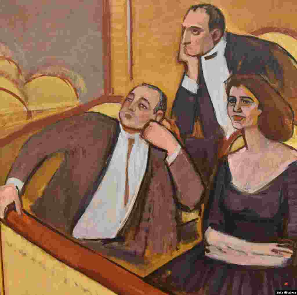 „Triplul portret al compozitorilor Alexei Stârcea și Vasile Zagorschi și al cântăreței Valentina Savițcaia”, 1963. Tabloul, comandă oficială, i-a atras pictoriței Valentinei Rusu Ciobanu acuzația de formalism (o erezie care te putea costa scump în acele vremuri în care opera de artă trebuia să fie o felie de viață proletar-socialistă). Potrivit criticului Constantin I. Ciobanu, artista a fost, de fapt, atunci victima unei vendete din sânul partidului: comanda a fost contramandată și i s-a cerut ca în contul ei să realizeze trei portrete.