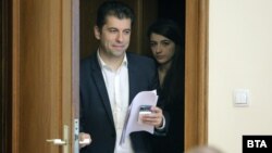 Кирил Петков и Лена Бориславова в Министерския съвет, 6 юли 2022 г.