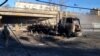 Tehnică militară rusă distrusă la Kiev, 26 februarie 2022.