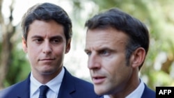 Kryeministri i Francës, Gabriel Attal, dhe presidenti i Francës, Emmanuel Macron. Fotografi nga arkivi. 