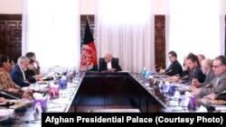Afghan President Ashraf Ghani and senior Afghan officials met with General Qamar Javed Bajwa and his delegation in Kabul on October 1.