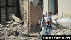 Qirg‘iz-tojik chegarasidagi Maqsat qishlog‘ida vayron qilingan uylardan biri - Qirg‘iziston, 4 -may, 2021