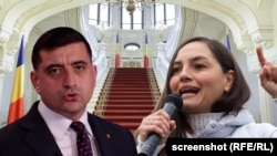 Atât George Simion (s), cât și Anamaria Gavrilă, au trei zile la dispoziție pentru a strânge 200 de mii de semnături fiecare (foto colaj: Europa Liberă România)