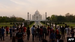 The Taj Mahal receives about 20,000 visitors a day from both India and abroad.