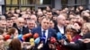 Milorad Dodik u obraćanju novinarima nakon jednog od ročišta pred Sudom BiH, Sarajevo, 6. marta 2024.