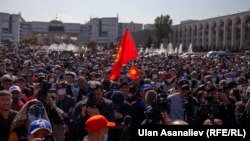 Бишкектеги митинг. 8-октябрь, 2020-жыл.