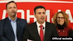 Прес конференција на претседателот на СДСМ, Зоран Заев.