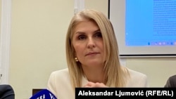 Biljana Vučurović, razriješena direktorica Gimnazije "Slobodan Škerović" u Podgorici, 9.decembar 2024. godine. 
