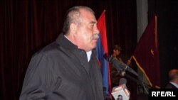 Armenia -- Leader of the Yerkrapah Union General Manvel Grigorian addresses members of the organization, Artik, 15Apr2010