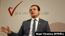 Kryetari i Lëvizjes Vetëvendosje, Albin Kurti