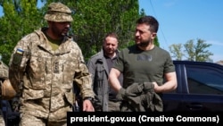 Украинскиот претседател Володимир Зеленски ги посети војниците во југоисточниот регион Запорожје, 05.06.2022.