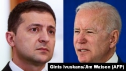 Президенти України Володимир Зеленський (л) і США Дожзеф Байден, комбіноване фото