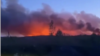 У кримських телеграм-каналах публікують відео пожежі, що виникла неподалік селища Кача після нічної атаки БпЛА