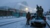 UKRAINE – Russian drone attack on the Chernobyl shelter (Chernobyl NPP) – aftermath. Exclusion Zone. February 14, 2025