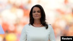 Novák Katalin köztársasági elnök az atlétikai vb megnyitóján Budapesten 2023. augusztus 19-én