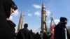 Rachete balistice la o paradă din Teheran, cu ocazia celei de a 46-a aniversări a revoluției islamice, 10 februarie 2025.