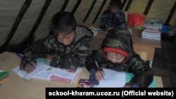 Children in a nomadic school in Yakutia (file photo)