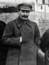 Зліва на право: Ворошилов, Молотов, Сталін і Єжов на каналі Москва-Волга, 1937 рік