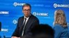 Presidenti i Serbisë, Aleksandar Vuçiq, në Forumin GLOBSEC në Pragë. 13 qershor, 2025.
