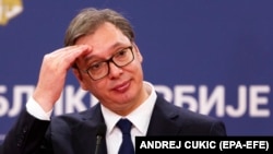 Српскиот претседател Александар Вучиќ. 