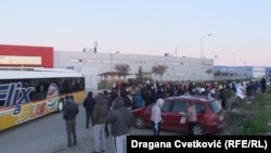 Protest radnika u fabrici "Jura", 8. april 2020.