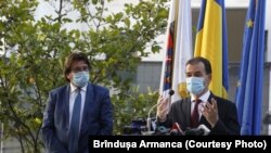 Premierul Ludovic Orban, alături de primarul Timișoarei, Nicolae Robu