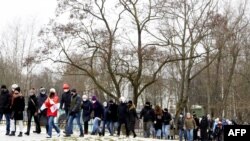 Илустрација - опозициски марш во Белорусија. 