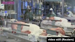 Илустрација: Болница за заразени со коронавирус во Италија