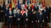 Liderii celor 18 state participante la reuniunea de la Londra din 2 martie 2025, unde s-au purtat discuții privind situația din Ucraina și posibilele soluții pentru un acord de pace.
