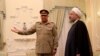 Iranian President President Hassan Rouhani (R) met Pakistani Army Chief General Qamar Javed Bajwa in Tehran on November 6.