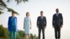 Salome Zurabișvili, președinta Georgiei, Maia Sandu, președinta R. Moldova, Volodimir Zelenski, președintele Ucrainei, și Charles Michel, președintele Consiliului European 